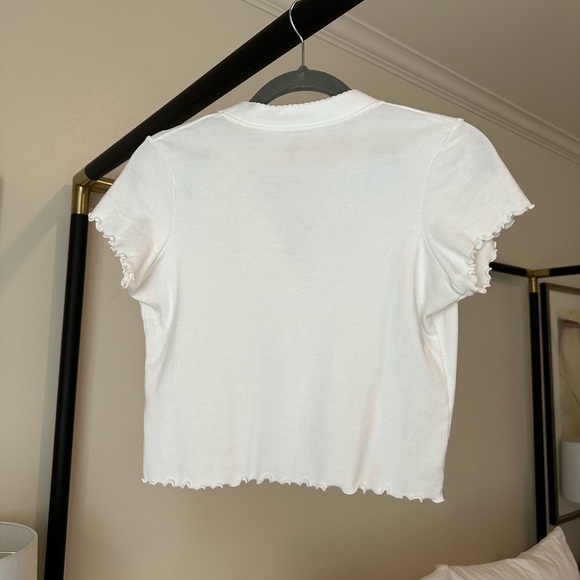 Brandy Melville button up baby tee - Picture 3 of 3
